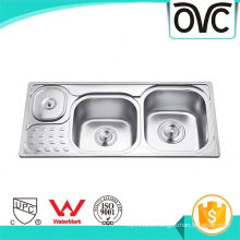 Solid rectangular durable built-in drainboard kitchen sink
Solid rectangular durable built-in drainboard kitchen sink